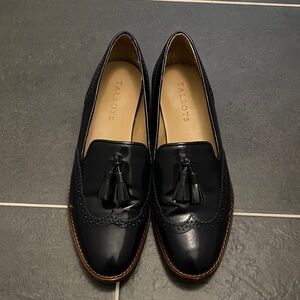 Talbots Classic Black Tassel Loafers